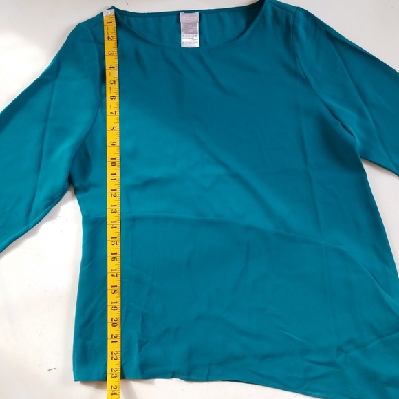 NWT Chicos Asymmetrical Teal Green Blouse - Picture 4 of 7